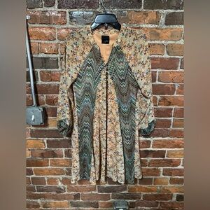 J The Way Multicolor Patterned Shift Dress OS